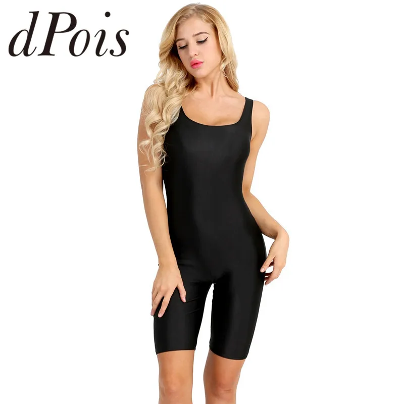 Женское эластичное облегающее однотонное Спортивное трико без рукавов для