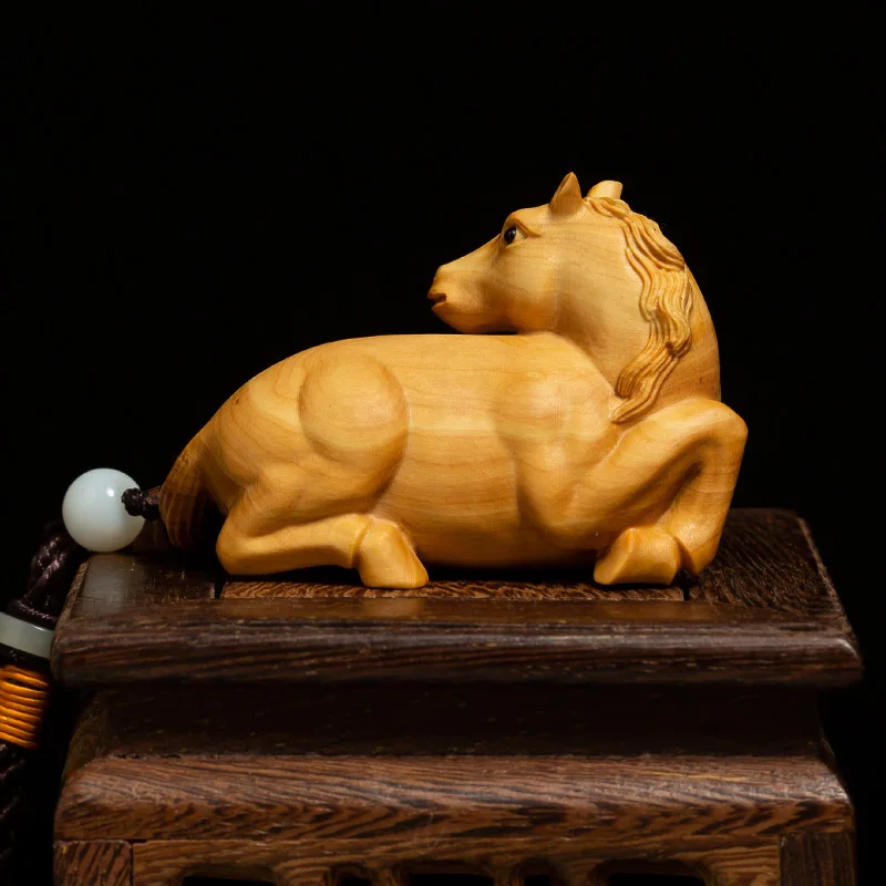 Статуя из бокса фэн шуй статуя массива дерева орнаменты зодиака подвеска с