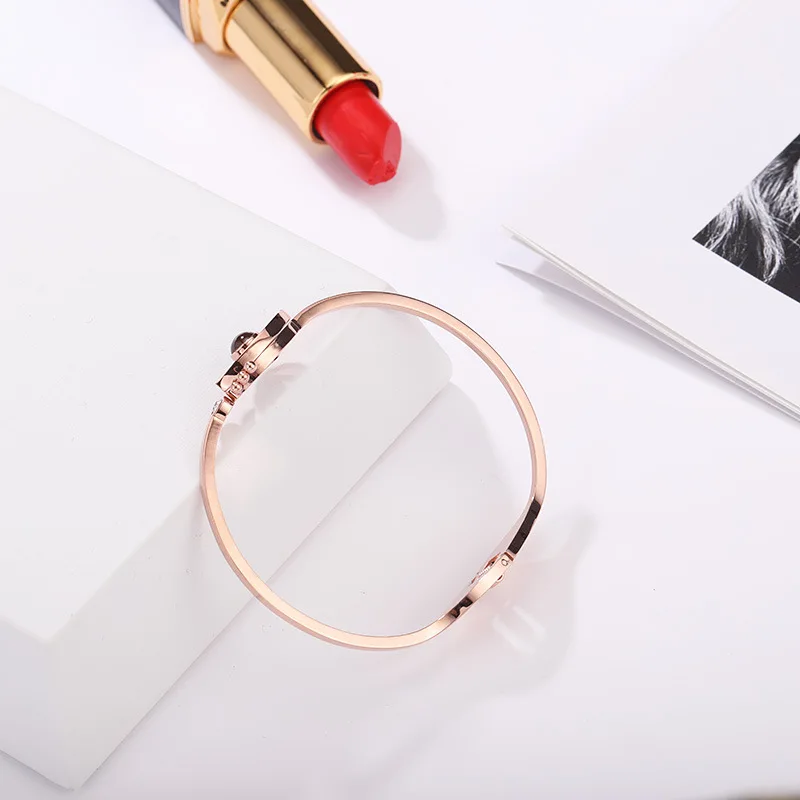 

Wholesale Eye design titanium steel fashion jewelry accessories beauty bangle rose gold bracelet couples wristlet jewel gifts