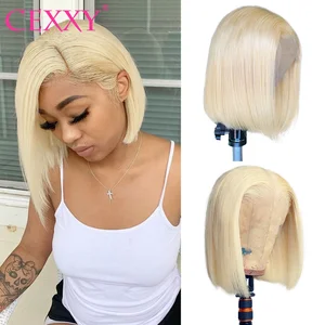 Блонд, парик с фронтальной кружевной отделкой, 150%, Denisity, перуанские прямые парики 613, кружевные передние парики для черных женщин, предварительно выщипанные человеческие волосы, парики Remy