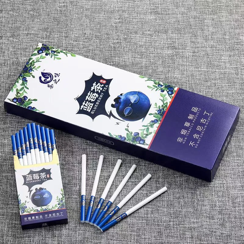 

ChaZhiWei Blueberry Tea Fruit Flavour Tea Cigarettes Thin Branch Nicotine-free Tea Smoke Healthy Cigarettes Substitute
