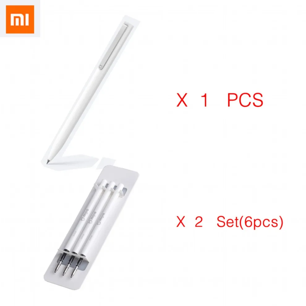 Xiaomi Mijia Sign Pen 9,5 мм ручка для подписи PREMEC гладкая швейцарская заправка MiKuni Япония чернила добавить Mijia ручка черный Заправка - Цвет: 1 Pen ad 2set refill