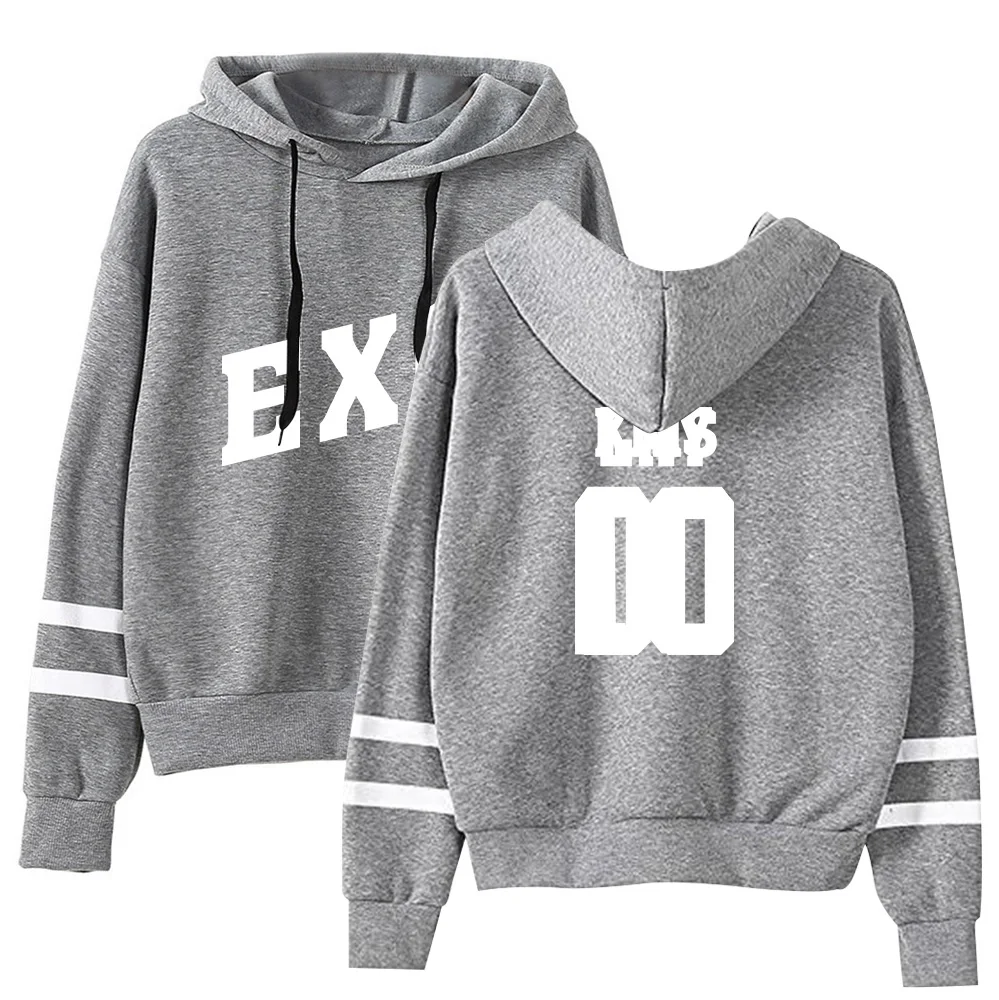Kpop EXO Свитшот женский Харадзюку Chanyeol Повседневный Спортивный костюм Свободная