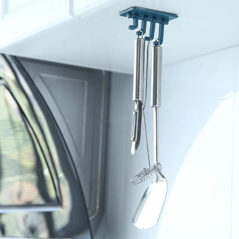 Вращающийся Штатив для ванной комнаты кухонные принадлежности крючки Прямая