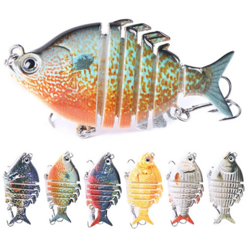 

1PCS Jointed Multi Sections Fishing Lure 6.35cm Wobbler Crankbait Artificial Hard Bait Swimbait Trolling Carp Fishing Tackle