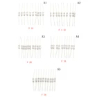 10 шт.лот 3,6*10 мм двойной Железный колпачок Осевой плавкий стеклянный предохранитель со свинцовым проводом смешанный набор 250 В 1A1.5A2A3A5A