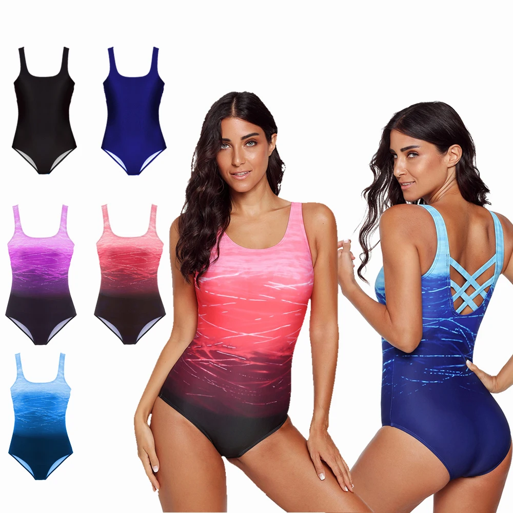 

Бикини цельный большой купальный костюм закрытый женский купальный пляжный женский размера плюс купальный костюм для тела бассейна спорти...