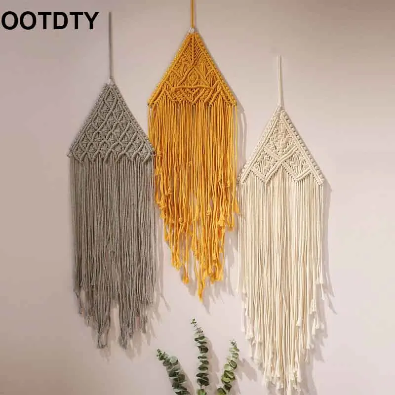 Тканый гобелен с макраме в скандинавском стиле бохо шикарный богемный настенный