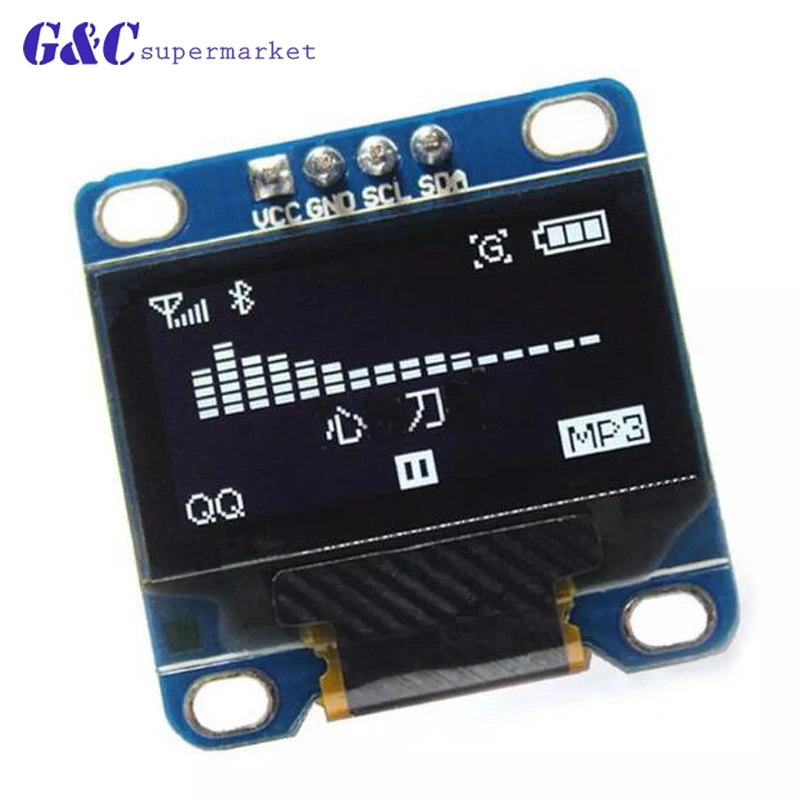 0 96 дюймовый oled серийный синий желтый белый дисплей модуль ЖК плата GND SPI I2C для