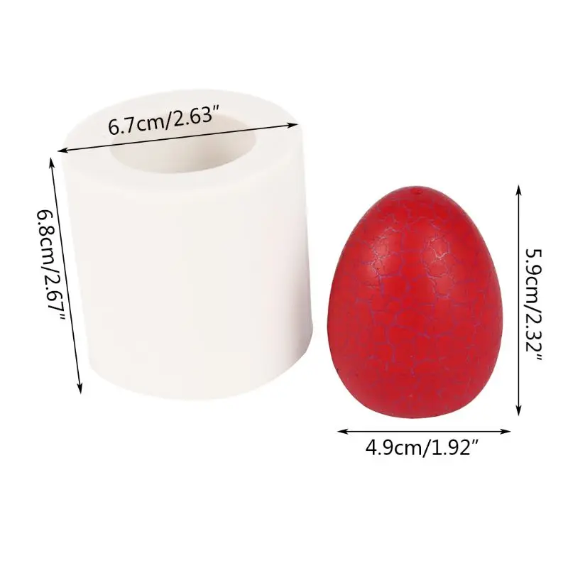 

Silicone Mold Dinosaur Egg Shape Fondant Mould DIY Handmade Soap Epoxy Molds