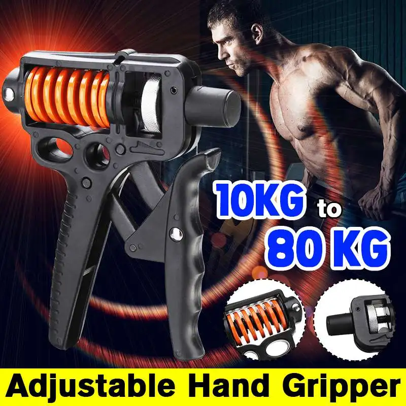 

10KG-50KG Hand Grip Strengthener Trainer Hand Power Exerciser Gripper Gym Power Fitness Hand Exercise Grip Adjustable Wrist Grip