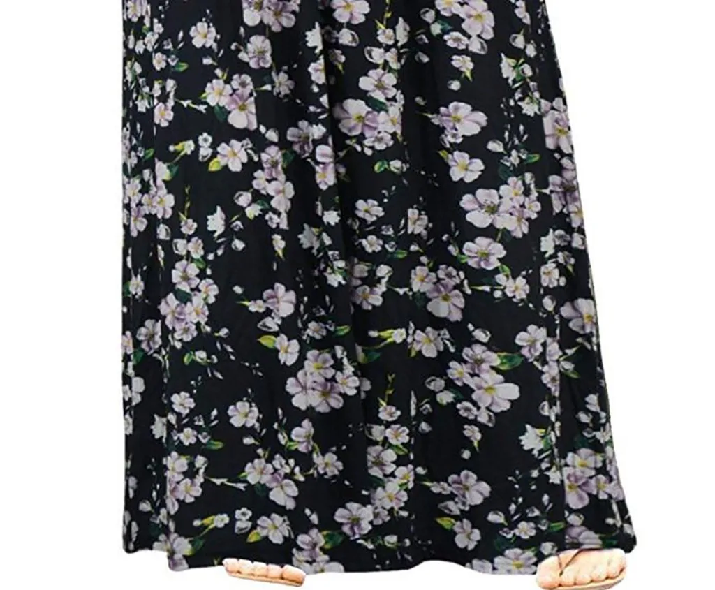 Plus Size Women Short Sleeve Dress Summer Solid Color O-Neck Long With Pockets Vestidos Female | Женская одежда