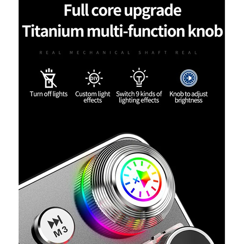 

Rotating Macro Backlit Mechanical Keyboard Vintage Blue Red Switch 104 Keys LED Computer Gamer for Steampunk