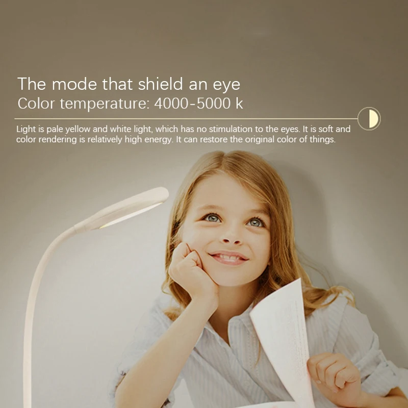 

Hot D01 LED Eye Protection Desk Lamp Foldable Learning Lamp No Flicker Light Memory For Desk Dormitory Bedside