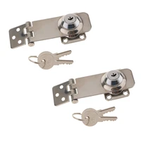 2 set boat locking hasp keys lockable hasp latch stainless steel for yacht hatchcabindoor 80x30mm boat accessories marine