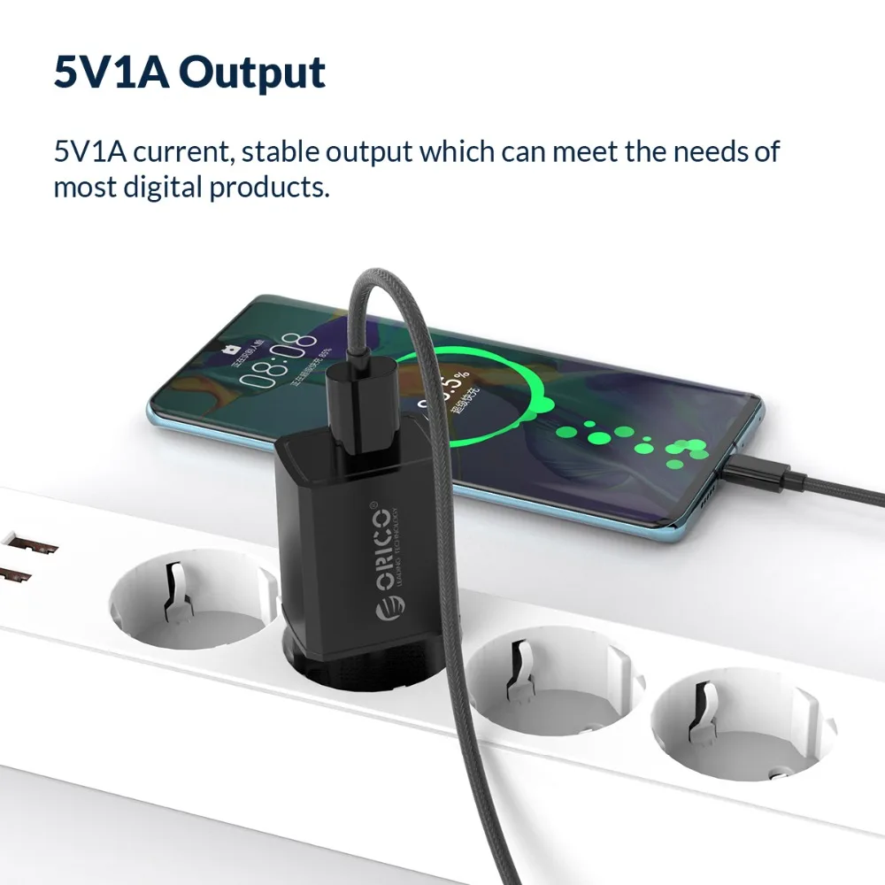 ORICO Mini USB зарядное устройство 5V2A 5V1A умный зарядный адаптер зарядка для мобильного телефона планшета ЕС вилка USB зарядное устройство