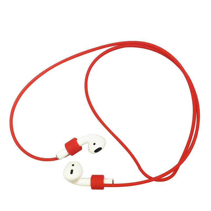 Anti-Lost Silicone Earphone Rope Holder Cable For Apple iphone X 8 7 AirPods Wireless Bluetooth Headphone Neck Strap Cord String |