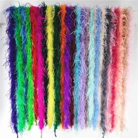 2meters ostrich feather boa trim ostrich feathers for clothes cape fringe crafts carnival holiday party decoration plumes decor