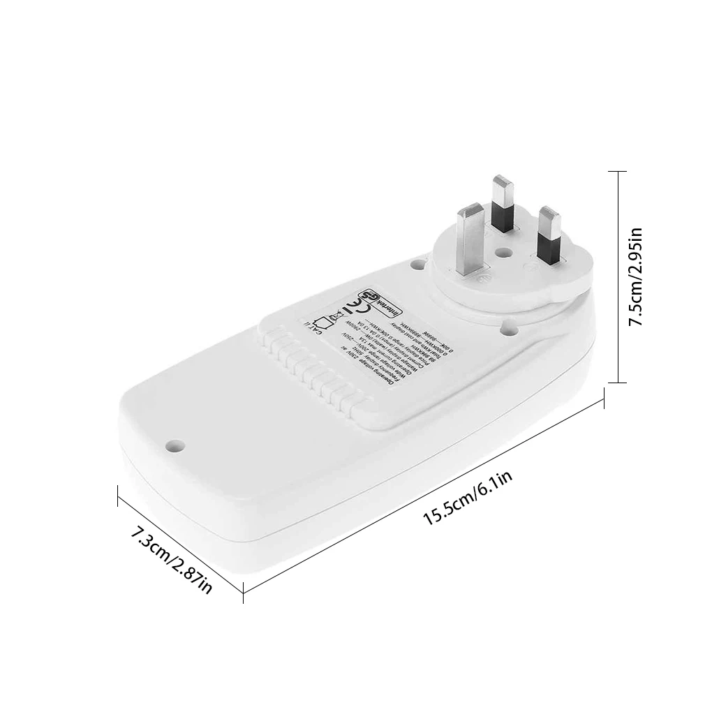 

UK Plug Power Electric Meter Digital Wattmeter Energy Meter Plastic Voltage Analyzer Measuring Monitor Household Rechargeable