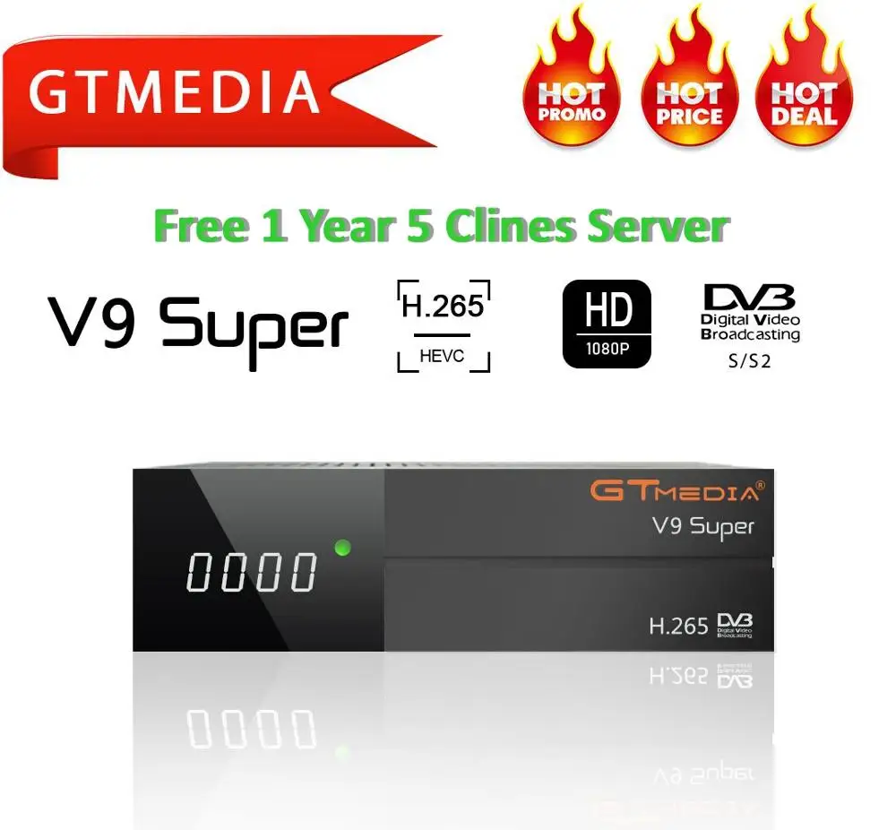 Gtmedia v9 супер спутниковый тюнер Поддержка PowerVu Biss ключ Newca CCCAM Youtube HD DVB S2 приемник со встроенным WiFi же V8 Nova