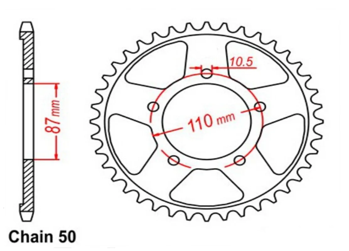 Задняя звездочка мотоцикла 530 Chain 42T 45T 47T для Suzuki RF600 GSX R750 GSX600 GSX750 Φ GSF600 Bandit