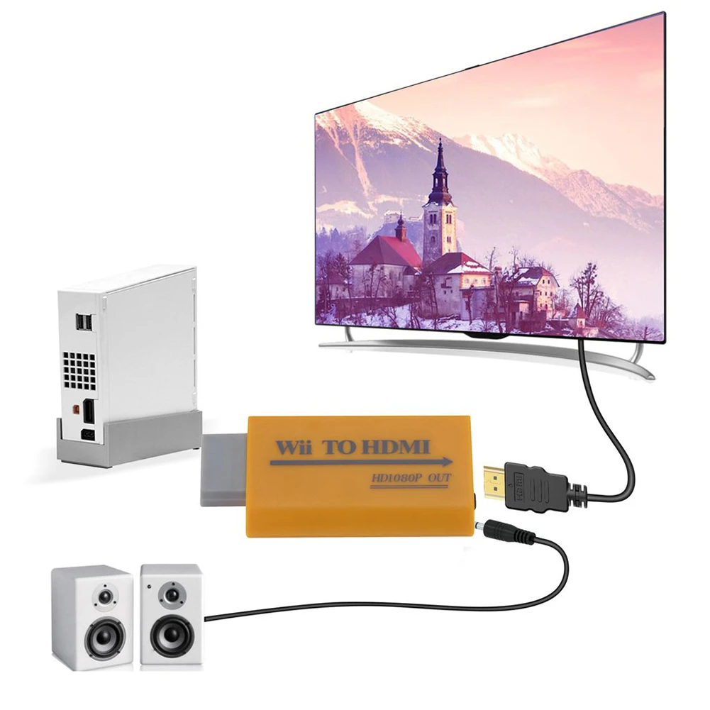 Адаптер для Wii HDMI адаптер 1080p HD TV Audio WII видео конвертер совместимый с входом