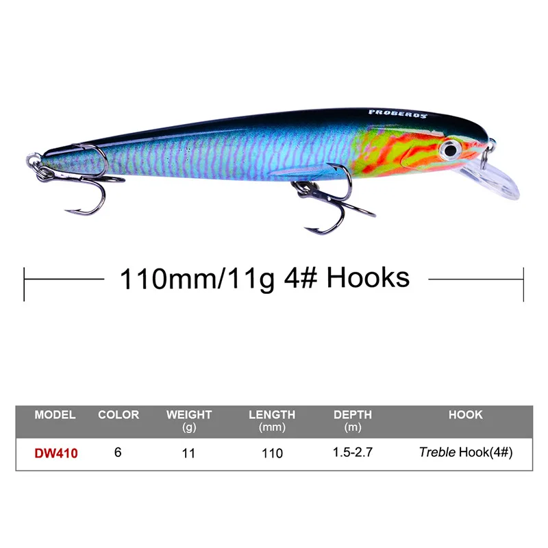 PROBEROS 11 см г рыболовные приманки SP Minnow Swimbait Crankbait воблер искусственная жесткая