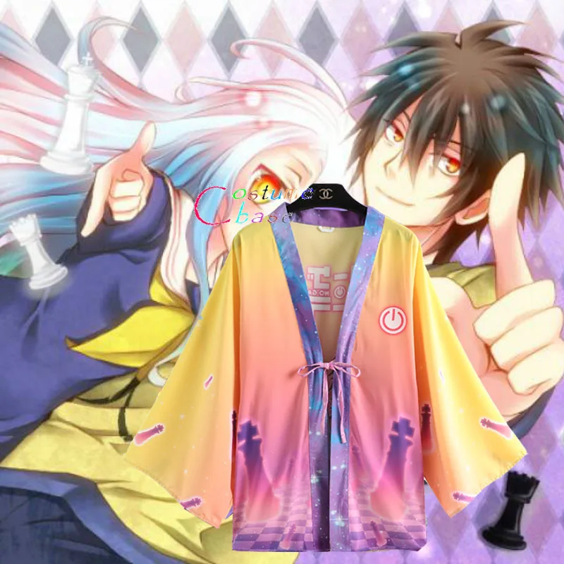 Накидка Широ нет игры жизни пальто хаори Топ косплей костюм кимоно пижамы полный