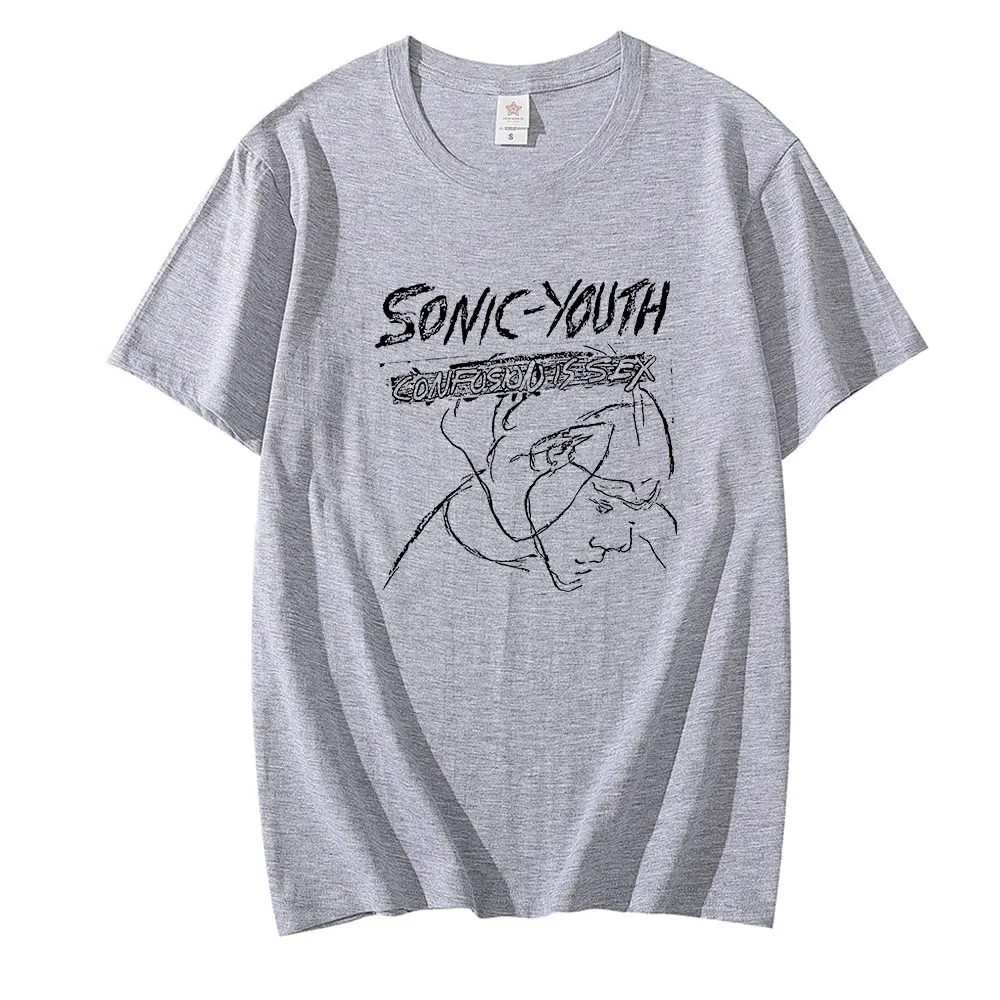 

Hot Sale Sonic Youth Rock Band Fashion O-Neck T-Shirts Comfortable Fashion Tee Couple Short Sleeves Clothing Oversize Streetwear