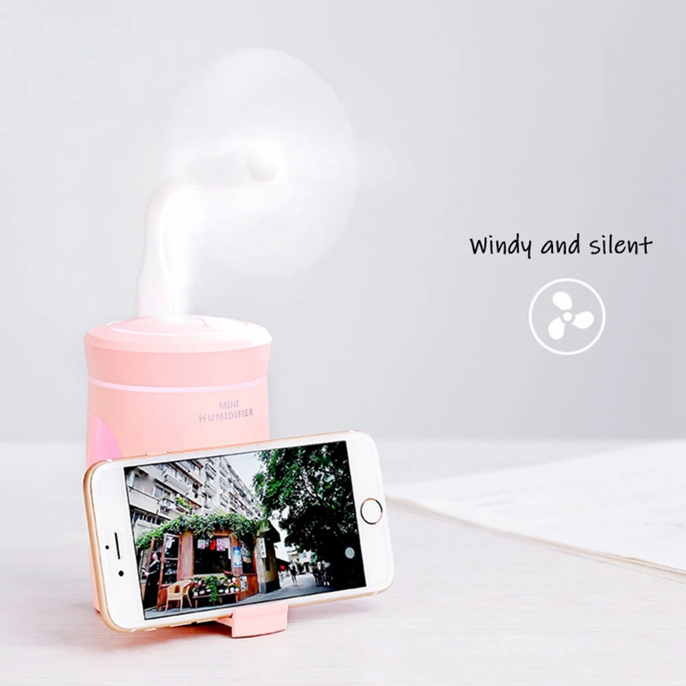 Увлажнитель-Ночник Ультразвуковой 5 в 1 220 мл USB 7 цветов | Дом и сад