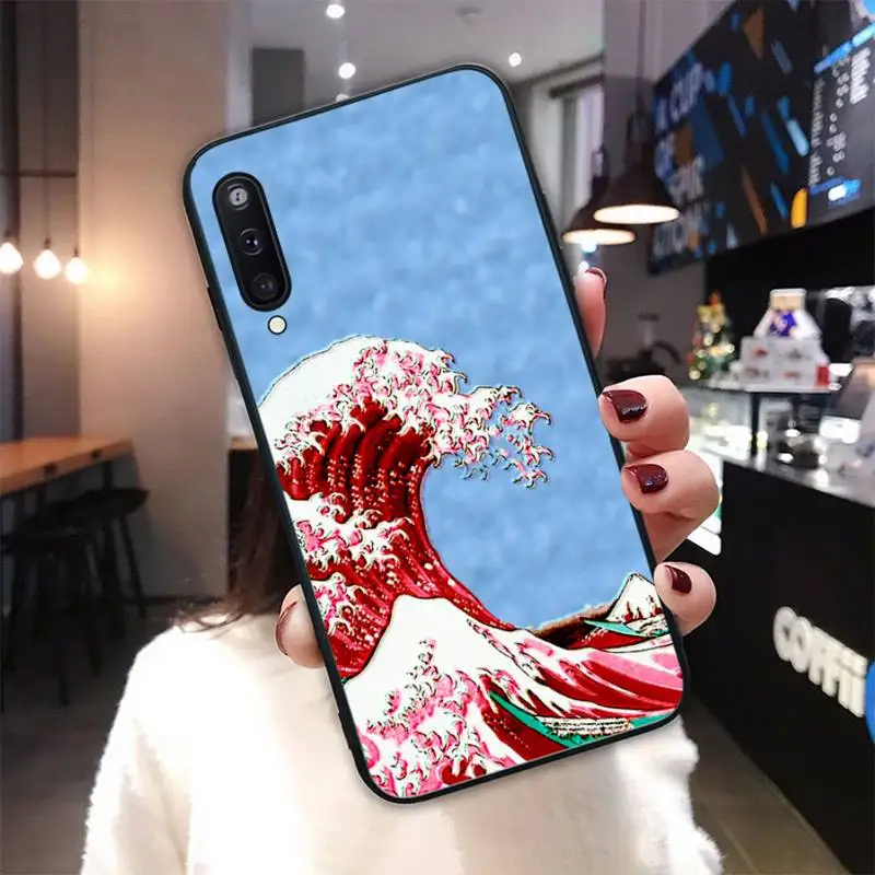 

Wave Of Japanese Relief Art Black Silicone Cover Case For Samsung Galaxy M 30S A6 A7 2017 2018 A10 A20 E A30S A40 A50 A70 A80