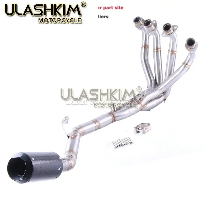 

motorcycle Exhaust Middle pipe Muffler full System Pipe Front Header Pipe Tube Slip On For Kawasaki Z900 Z 900 2017 2018