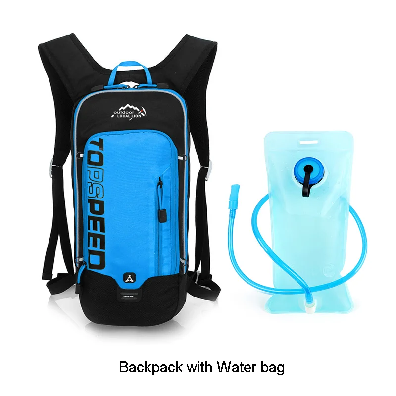 Blue with water bag Местный лев 5л водонепроницаемый велосипедный рюкзак для путешествий на открытом воздухе Горный рюкзак для пеших прогулок спортивный 2л Гидратация Сумка для альпинизма 5 цветов - Цвет: Blue with water bag