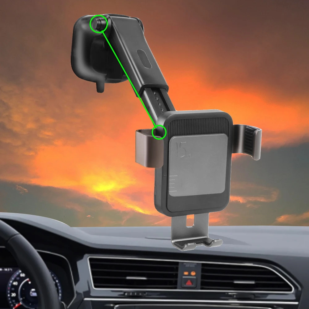 

Car Mount Wireless Charger Fast Charger Stand 15W Car Phone Holder for iPhone Xiaomi Huawei Car Accessories