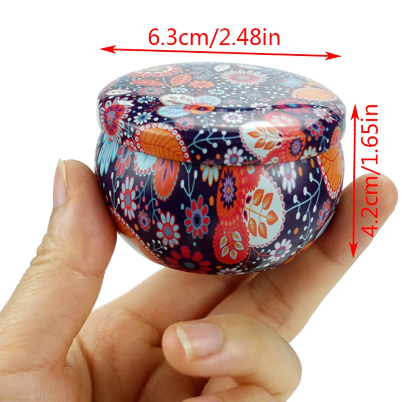

6 Styles Scented Candles With Flowers Tin Can Fragrance Handmade Scented Candle Natural Soy Wax Home Decoration Hot Sale