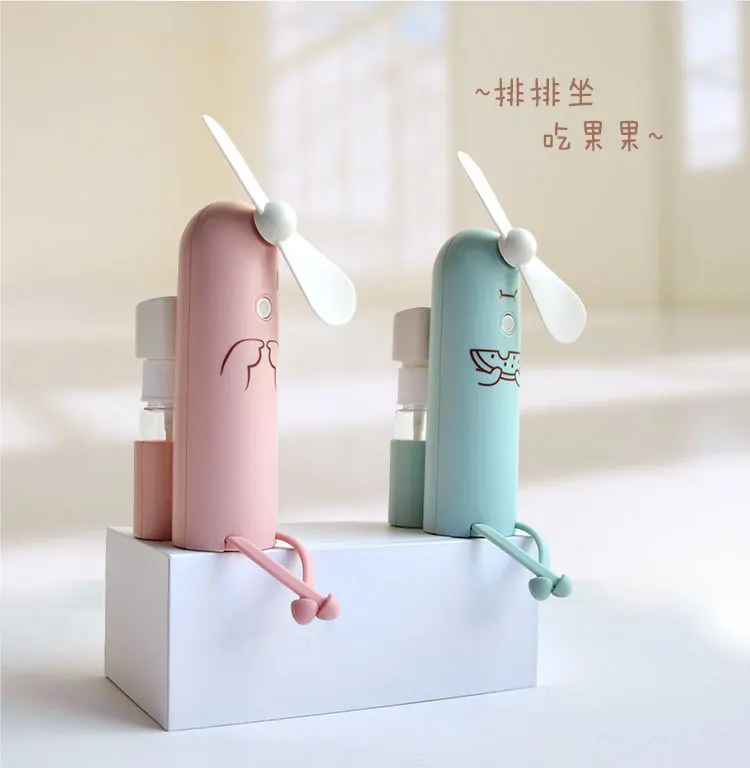 Новый креативный мобильный телефон кронштейн мультфильм спрей мини вентилятор