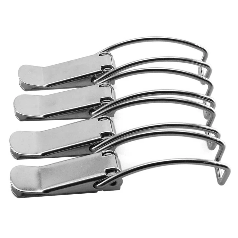 

Stainless Steel Spring Hasp 304 Stainless Steel Box Cabinet Spring Lock Hasp Transport Box Tower Buckle