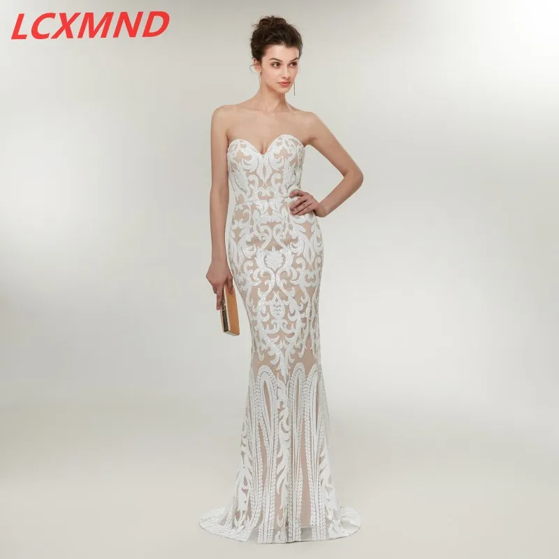 Милое вечернее платье Русалочки без рукавов с блестками длинное официальное для