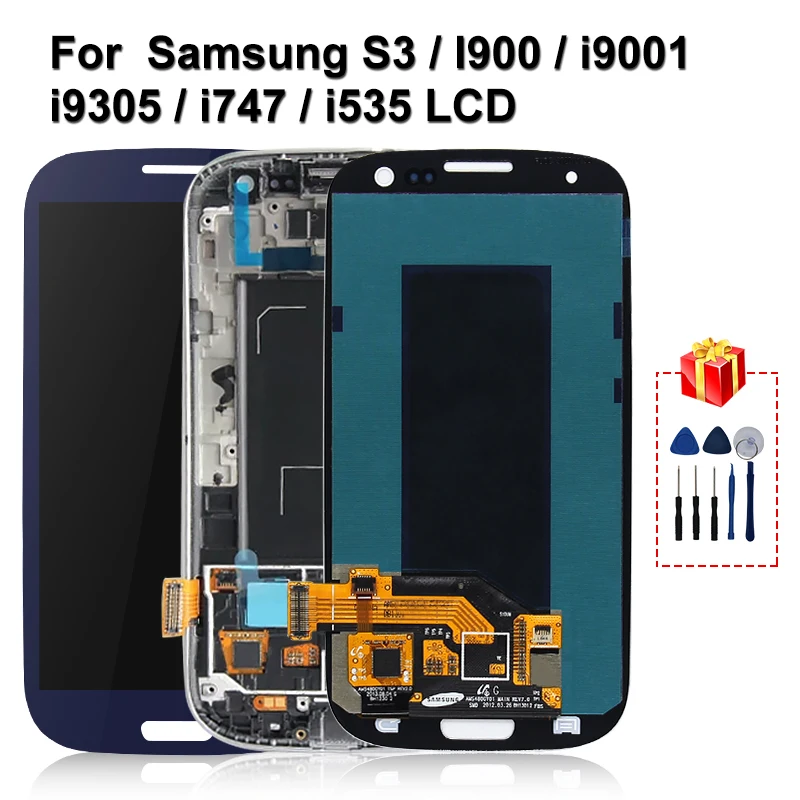 Оригинальный дигитайзер сенсорного экрана для Samsung Galaxy S3 LCD I900 I900i I9301 I9305 I747 I553