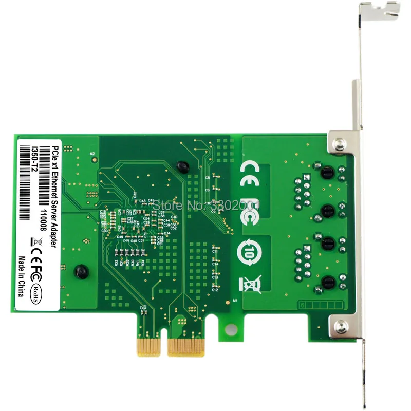 Чип Intel I350AM2 PCI E X1 RJ45 настольный ПК два порта гигабитный Ethernet Lan 10/100/1000 Мбит/с