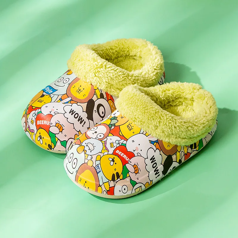 

Children's Winter Slippers With Fur For Home Soft House Slipper For Child Gilr Boy New Year's Child House Slide