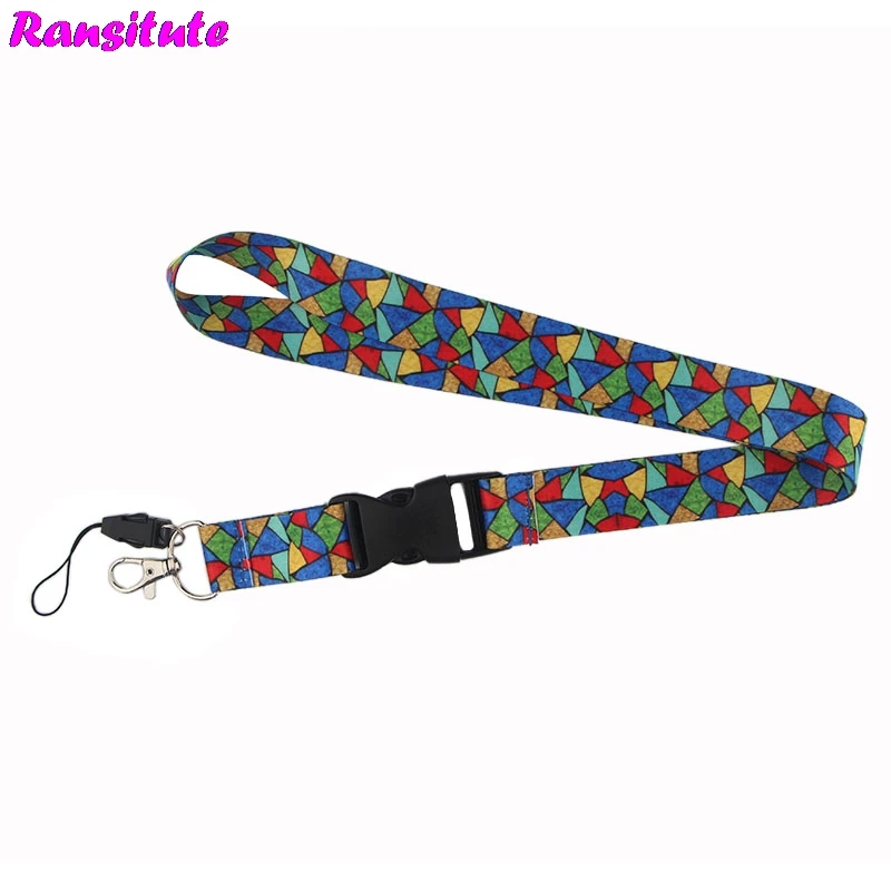 Цветной стеклянный мобильный телефон шнурок для ключей удостоверения личности