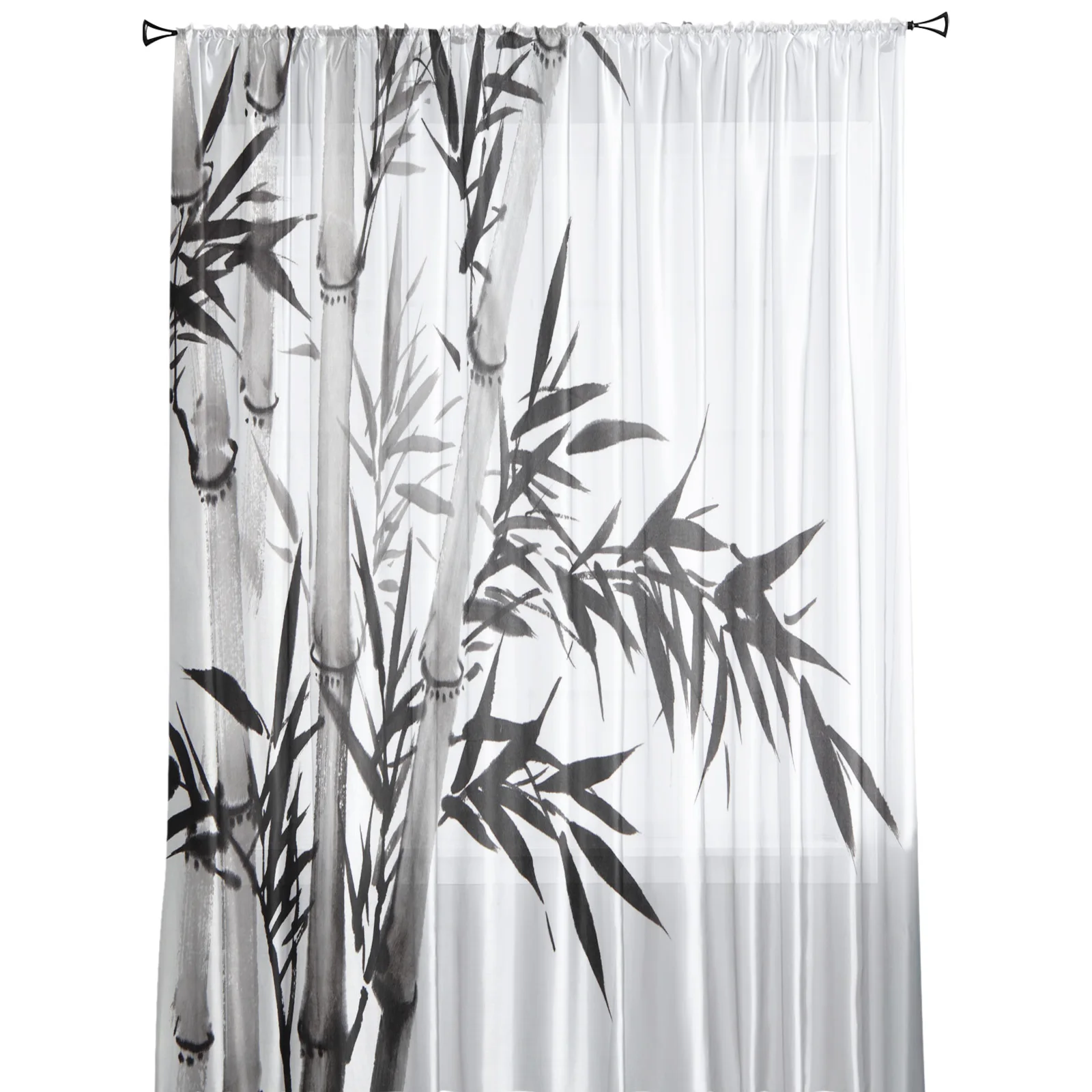 Занавески из бамбука с китайским рисунком тушью растениями для девочек детской