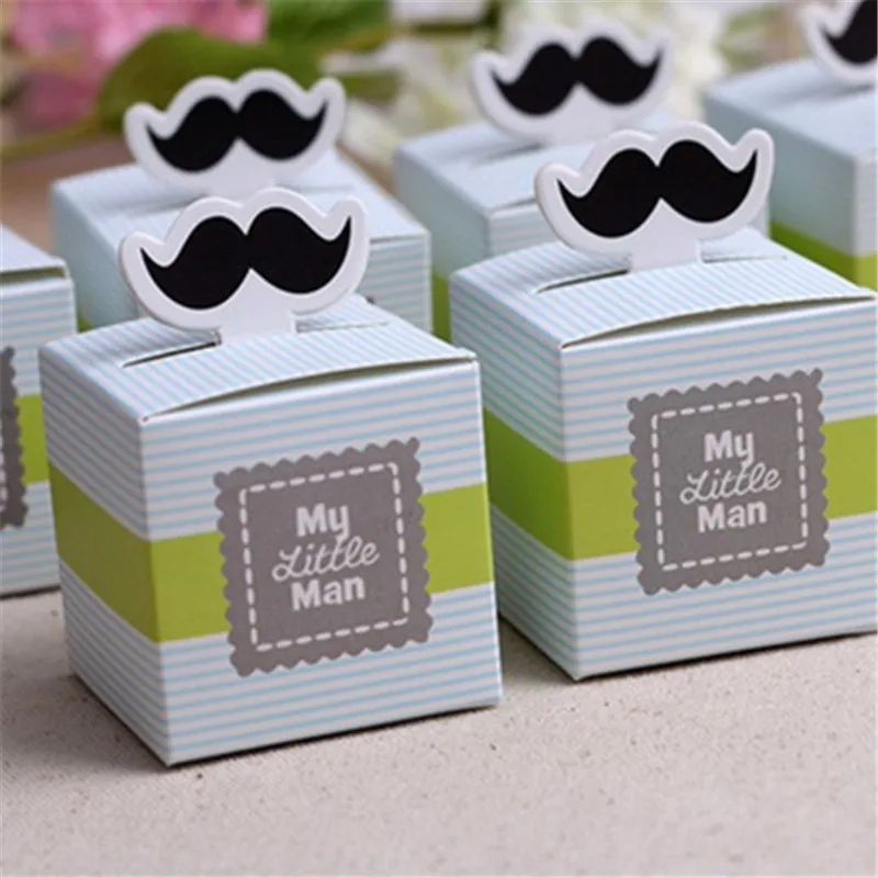 25 шт свадебные конфеты коробки перевозки усы сладкий держатель день рождения