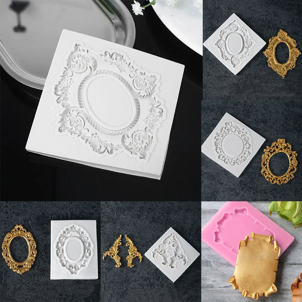 Цветочный узор рамка форма силиконовый кондитерский инструмент для выпечки
