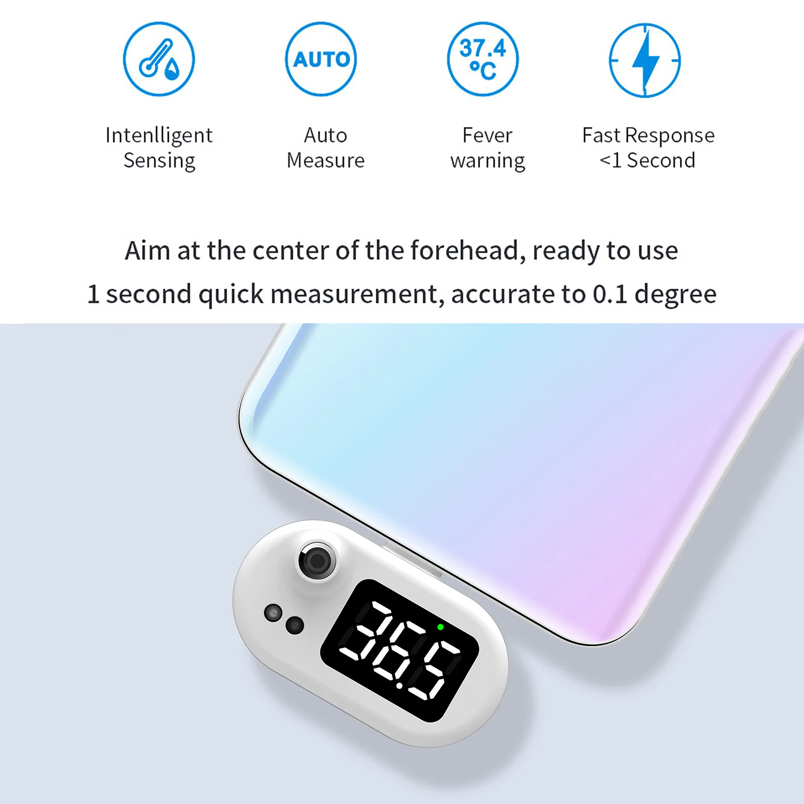 

Mini Infrared USB Thermometer With Type-C/Android Plug For Mobile Phone Digital Thermometer Non-Contact USB Forehead Thermometer
