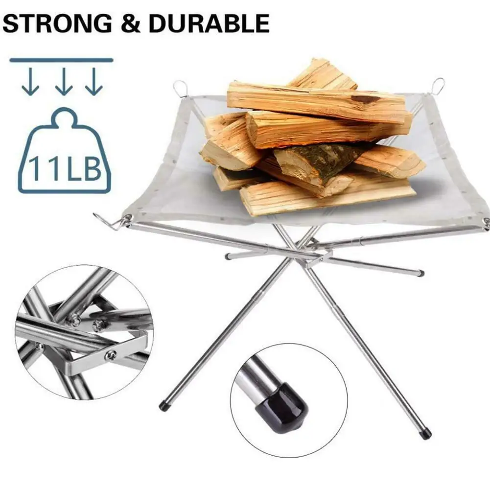 Складная сетчатая подставка для огня портативный инструмент барбекю подходит