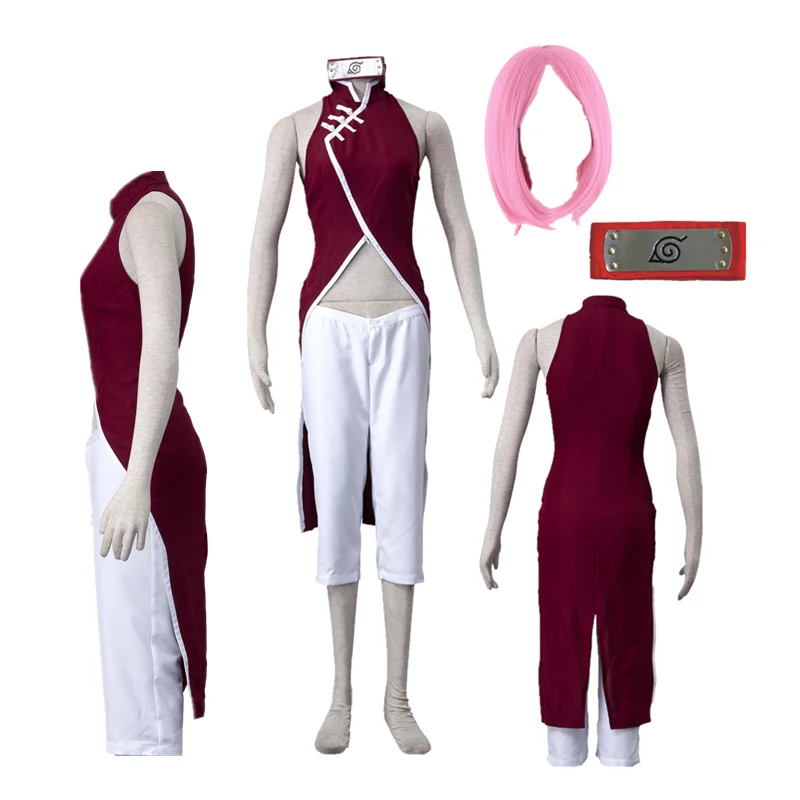 Костюмы для косплея удзумаки и боруто из аниме Косплей розовое платье Чонсам