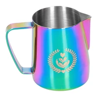 stainless steel 350ml600ml multi%e2%80%91purpose coffee frothing cup pointed mouth milk froth mug for home