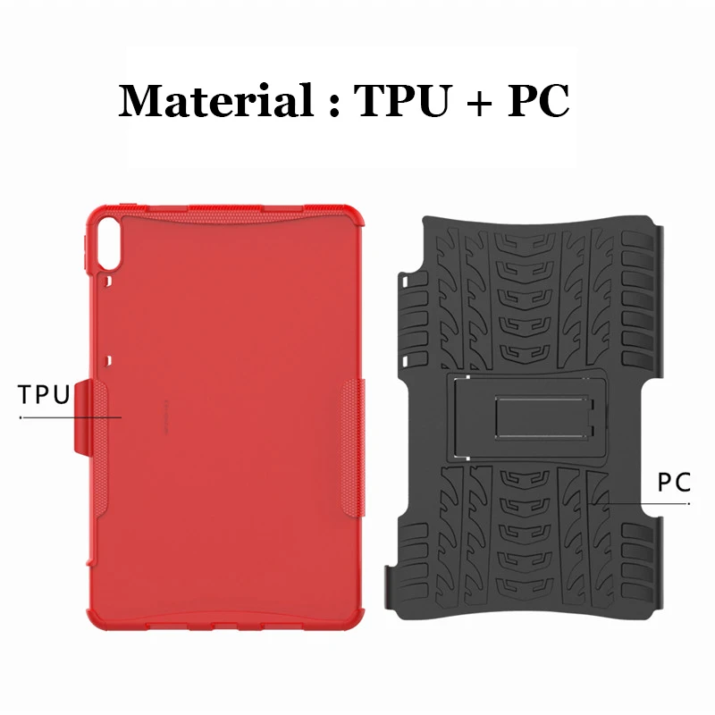 

For Huawei MatePad Pro M5 T5 Lite 8 T10 T10s Enjoy Tablet 2 Dazzle Shockproof Dual Armor Back Case Stand Holder Cover